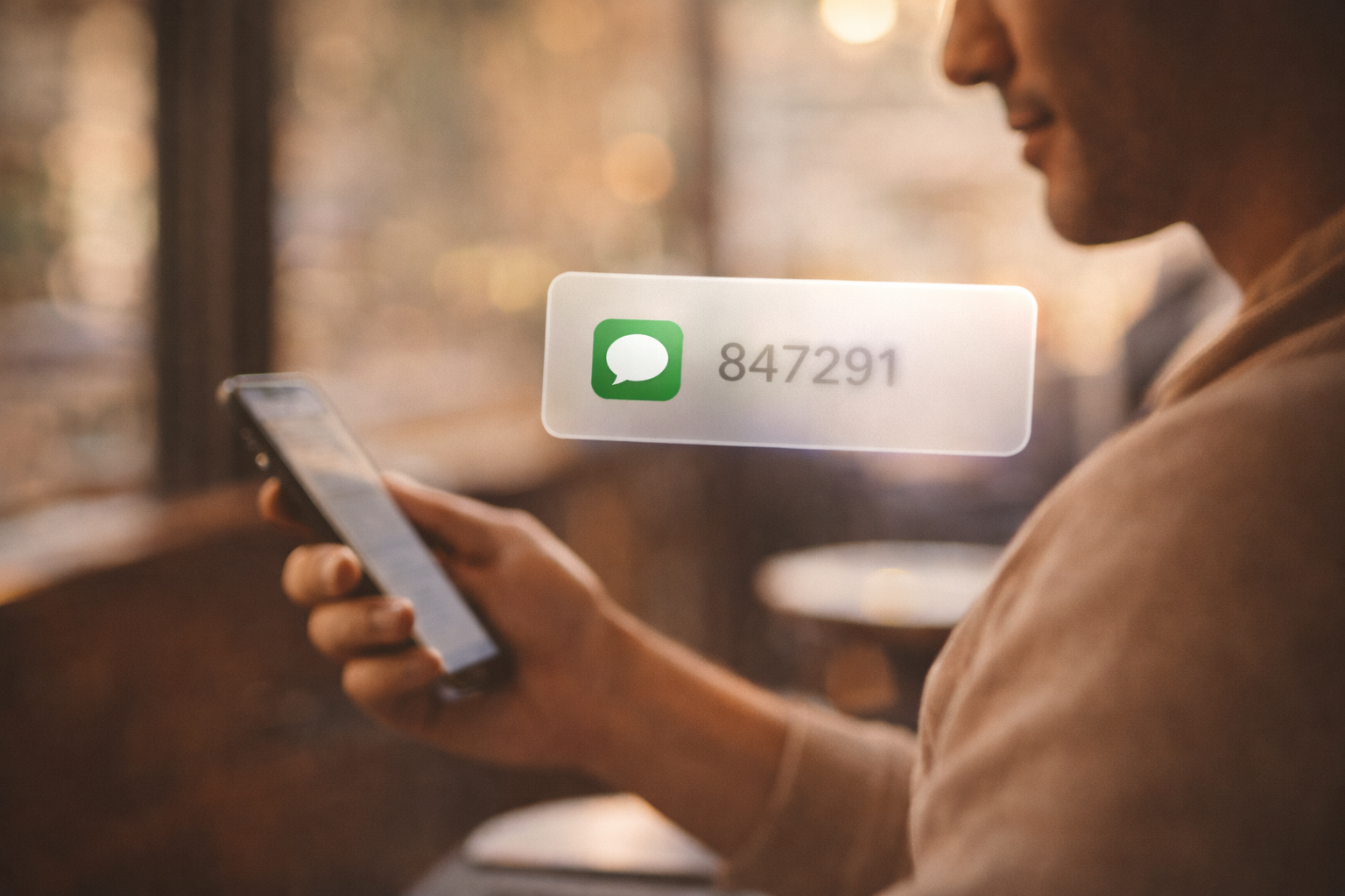 Verification code forwarded to phone